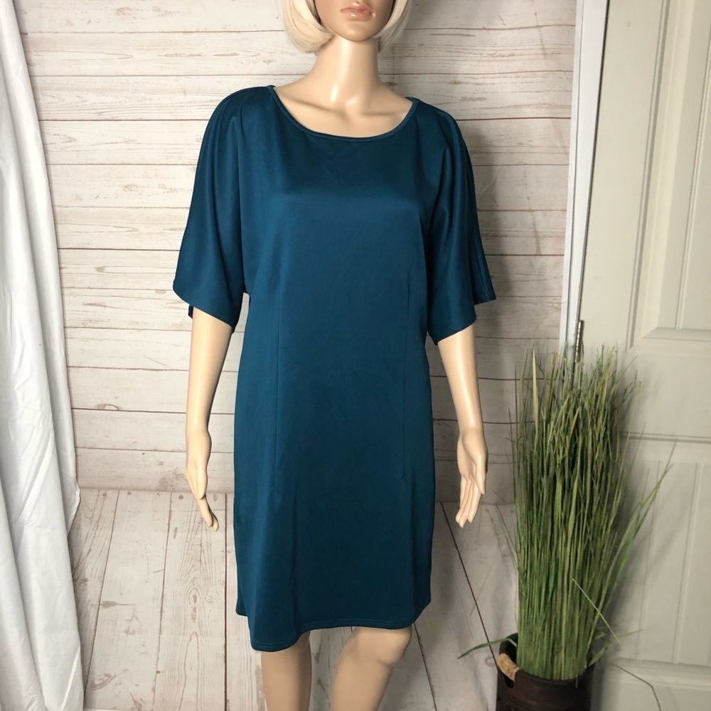 Piphany shift dress teal szSm